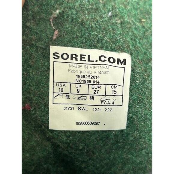 Sorel Flurry Snow Boots Mid Calf Waterproof Faux Leather Black Blue Size 10 - Picture 12 of 13